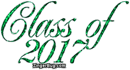 Click to get the codes for this image. Class Of 2017 Green Glitter Script, Class Of 2017 Free glitter graphic image designed for posting on Facebook, Twitter or any forum or blog.