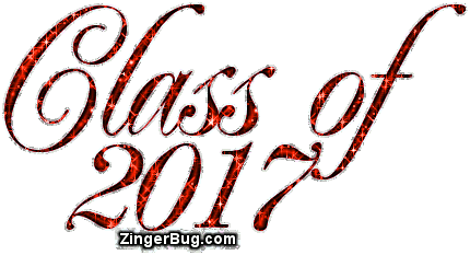 Click to get the codes for this image. Class Of 2017 Red Glitter Script, Class Of 2017 Free glitter graphic image designed for posting on Facebook, Twitter or any forum or blog.