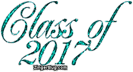 Click to get the codes for this image. Class Of 2017 Teal Glitter Script, Class Of 2017 Free glitter graphic image designed for posting on Facebook, Twitter or any forum or blog.