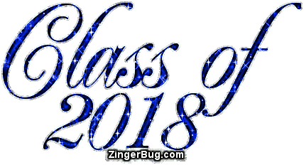 Click to get the codes for this image. Class Of 2018 Blue Glitter Script, Class Of 2018 Free glitter graphic image designed for posting on Facebook, Twitter or any forum or blog.