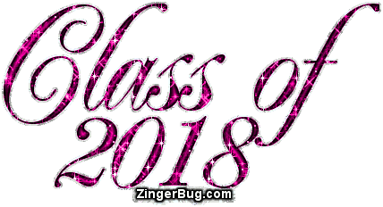 Click to get the codes for this image. Class Of 2018 Pink Glitter Script, Class Of 2018 Free glitter graphic image designed for posting on Facebook, Twitter or any forum or blog.