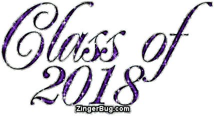 Click to get the codes for this image. Class Of 2018 Purple Glitter Script, Class Of 2018 Glitter Graphic, Comment, Meme, GIF or Greeting