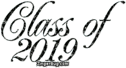 Click to get the codes for this image. Class Of 2019 Black Glitter Script, Class Of 2019 Free glitter graphic image designed for posting on Facebook, Twitter or any forum or blog.