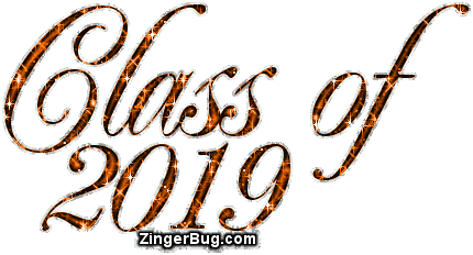 Click to get the codes for this image. Class Of 2019 Orange Glitter Script, Class Of 2019 Free glitter graphic image designed for posting on Facebook, Twitter or any forum or blog.