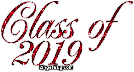 Click to get the codes for this image. Class Of 2019 Red Glitter Script, Class Of 2019 Free glitter graphic image designed for posting on Facebook, Twitter or any forum or blog.