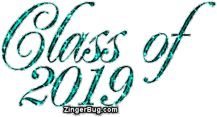 Click to get the codes for this image. Class Of 2019 Teal Glitter Script, Class Of 2019 Glitter Graphic, Comment, Meme, GIF or Greeting