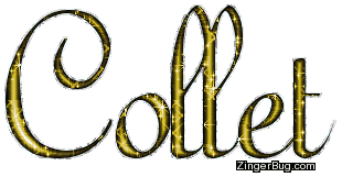 Click to get the codes for this image. Collet Gold Glitter Name, Girl Names Free Image Glitter Graphic for Facebook, Twitter or any blog.