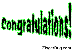 Click to get the codes for this image. Congratulations wagging Glitter Text Graphic, Congratulations Free Image, Glitter Graphic, Greeting or Meme for any Facebook, Twitter or any blog.