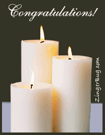 Click to get the codes for this image. Congratulations Burning Candles Graphic, Congratulations Free Image, Glitter Graphic, Greeting or Meme for any Facebook, Twitter or any blog.
