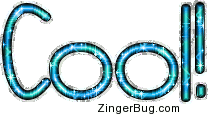 Click to get animated GIF glitter graphics of the phrase Cool!