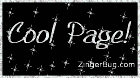 Click to get the codes for this image. Cool Page Silver Stars Glitter Text Graphic, Cool Page Free Image, Glitter Graphic, Greeting or Meme for any forum, website or blog.