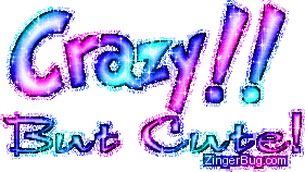 Click to get the codes for this image. Crazy But Cute Pink Blue Glitter Graphic, Crazy, Cute  Cutie Free Image, Glitter Graphic, Greeting or Meme for Facebook, Twitter or any blog.