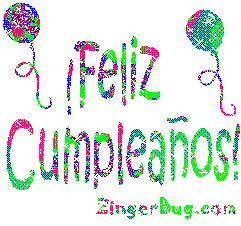 Click to get the codes for this image. Feliz Cumpleanos Birthday Balloons, Birthday Balloons, Feliz Cumpleanos Spanish, Spanish, Happy Birthday Free Image, Glitter Graphic, Greeting or Meme for Facebook, Twitter or any forum or blog.