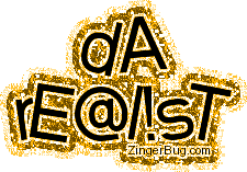 Click to get the codes for this image. Da Realist Gold Glitter Text Graphic, All About Me, Da Realist Free Image, Glitter Graphic, Greeting or Meme for Facebook, Twitter or any forum or blog.