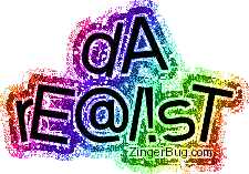 Click to get the codes for this image. Da Realist Rainbow Glitter Text Graphic, All About Me, Da Realist Free Image, Glitter Graphic, Greeting or Meme for Facebook, Twitter or any forum or blog.