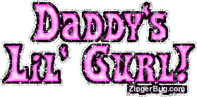 Click to get the codes for this image. Daddys Lil Gurl Pink Glitter Text Graphic, Girly Stuff, Family Free Image, Glitter Graphic, Greeting or Meme for any Facebook, Twitter or any blog.