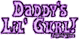 Click to get the codes for this image. Daddys Lil Gurl Purple Glitter Text Graphic, Girly Stuff, Family Free Image, Glitter Graphic, Greeting or Meme for any Facebook, Twitter or any blog.