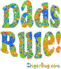 Click to get the codes for this image. Dads Rule Glitter Text Graphic, Family, Fathers Day Free Image, Glitter Graphic, Greeting or Meme for Facebook, Twitter or any forum or blog.