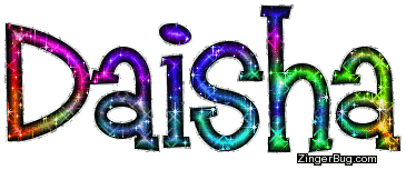 Click to get the codes for this image. Daisha Colorful Glitter Name, Girl Names Free Image Glitter Graphic for Facebook, Twitter or any blog.