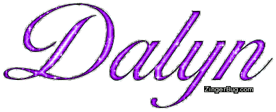 Click to get the codes for this image. Dalyn Purple Glitter Name, Girl Names Free Image Glitter Graphic for Facebook, Twitter or any blog.