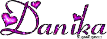 Click to get the codes for this image. Danika Pink And Purple Glitter Name, Girl Names Free Image Glitter Graphic for Facebook, Twitter or any blog.