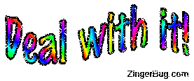 Click to get the codes for this image. Deal With It Rainbow Wiggle Glitter Text Graphic, Deal With It Free Image, Glitter Graphic, Greeting or Meme for Facebook, Twitter or any forum or blog.