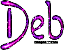 Click to get the codes for this image. Deb Pink Purple Glitter Name, Girl Names Free Image Glitter Graphic for Facebook, Twitter or any blog.