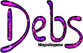 Click to get the codes for this image. Debs Pink Purple Glitter Name, Girl Names Free Image Glitter Graphic for Facebook, Twitter or any blog.