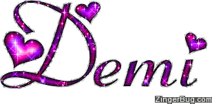 Click to get the codes for this image. Demi Pink And Purple Glitter Name, Girl Names Free Image Glitter Graphic for Facebook, Twitter or any blog.