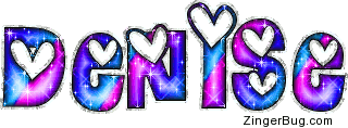 Denise Pink And Purple Glitter Name Glitter Graphic, Greeting, Comment ...