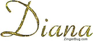 Click to get the codes for this image. Diana Gold Glitter Name Text, Girl Names Free Image Glitter Graphic for Facebook, Twitter or any blog.