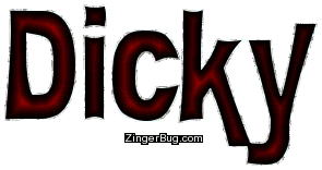 Click to get the codes for this image. Dicky Red Glitter Name, Guy Names Free Image Glitter Graphic for Facebook, Twitter or any blog.