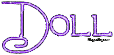 Click to get the codes for this image. Doll Purple Glitter Name, Girl Names Free Image Glitter Graphic for Facebook, Twitter or any blog.