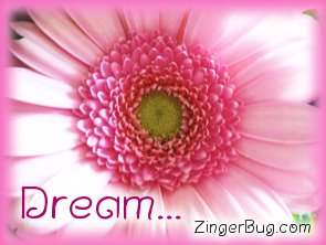 Click to get the codes for this image. Dream Pink Flower, Dream, Flowers Free Image, Glitter Graphic, Greeting or Meme for Facebook, Twitter or any blog.