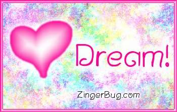 Click to get the codes for this image. Dream Pink Plaque, Dream, Hearts Free Image, Glitter Graphic, Greeting or Meme for Facebook, Twitter or any blog.