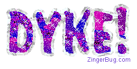 Click to get the codes for this image. Dyke Purple Text Glitter Graphic, Gay Pride Free Image, Glitter Graphic, Greeting or Meme for Facebook, Twitter or any blog.
