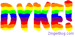 Click to get the codes for this image. Dyke Rainbow Text Glitter Graphic, Gay Pride Free Image, Glitter Graphic, Greeting or Meme for Facebook, Twitter or any blog.