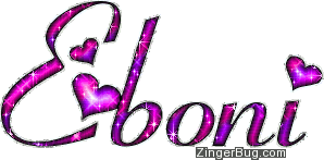 Click to get the codes for this image. Eboni Pink And Purple Glitter Name, Girl Names Free Image Glitter Graphic for Facebook, Twitter or any blog.
