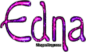 Click to get the codes for this image. Edna Pink Purple Glitter Name, Girl Names Free Image Glitter Graphic for Facebook, Twitter or any blog.