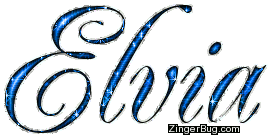 Click to get the codes for this image. Elvia Blue Glitter Name, Girl Names Free Image Glitter Graphic for Facebook, Twitter or any blog.