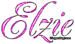 Click to get the codes for this image. Elzie Pink Glitter Name, Girl Names Free Image Glitter Graphic for Facebook, Twitter or any blog.
