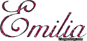 Click to get the codes for this image. Emilia Pink Glitter Name, Girl Names Free Image Glitter Graphic for Facebook, Twitter or any blog.