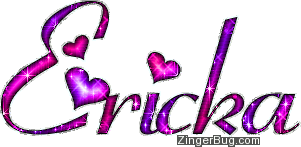 Click to get the codes for this image. Ericka Pink And Purple Glitter Name, Girl Names Free Image Glitter Graphic for Facebook, Twitter or any blog.