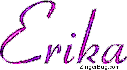 Click to get the codes for this image. Erika Pink Glitter Name Text, Girl Names Free Image Glitter Graphic for Facebook, Twitter or any blog.