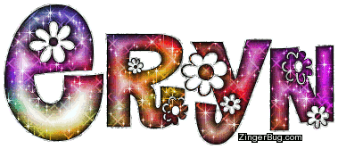 Click to get the codes for this image. Eryn Multi Colored Glitter Name With Flowers, Girl Names Free Image Glitter Graphic for Facebook, Twitter or any blog.