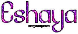 Click to get the codes for this image. Eshaya Pink Purple Glitter Name, Girl Names Free Image Glitter Graphic for Facebook, Twitter or any blog.