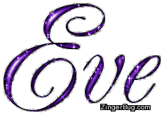 Eve Purple Glitter Name Glitter Graphic, Greeting, Comment ...