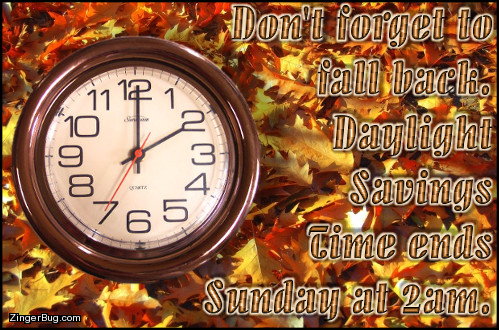 Click to get the codes for this image. Fall Back Daylight Savings Time Autumn Clock, Daylight Savings Time Ends Glitter Graphic, Comment, Meme, GIF or Greeting