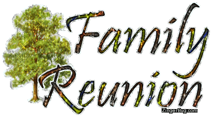 Click to get the codes for this image. Family Reunion Glitter Text With Tree, Reunions Free Image, Glitter Graphic, Greeting or Meme for any Facebook, Twitter or any blog.