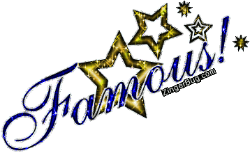 Click to get animated GIF glitter graphics of the word Famous!